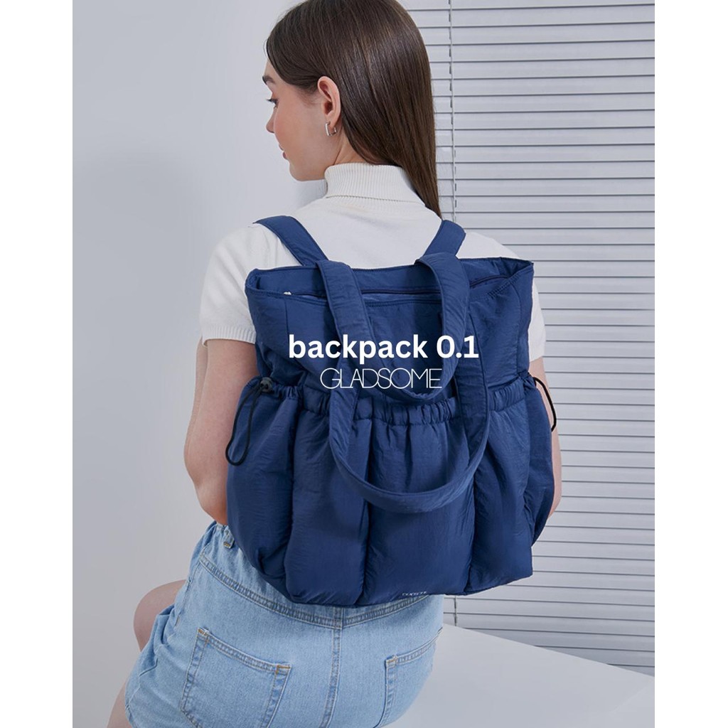 Backpack 0.1 - Gladsome / Tas Punggung & Tas Bahu Wanita / Bahan Nylon Crinkle / Anti Air