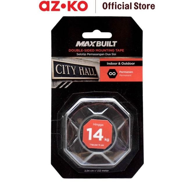 

BRG BARU AZKO Maxbuilt 2.5 cmx1.5 mtr Isolasi Mounting Tape Extreme Double Tape Perekat Isolasi Lakban Serbaguna Selotip Super Kuat