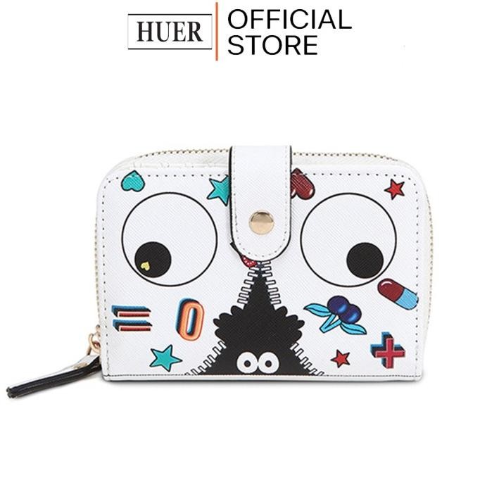 Murah Huer Muwa Eye Theme Printed Wallet (9454-075)White