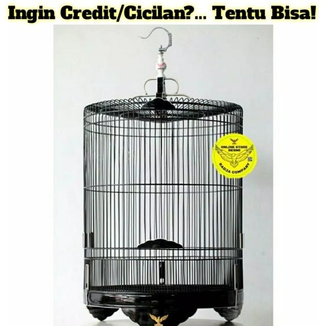 SANGKAR KANDANG BURUNG MURAI BATU RADJA COMPANY HITAM LIS ACRILIK NO 1