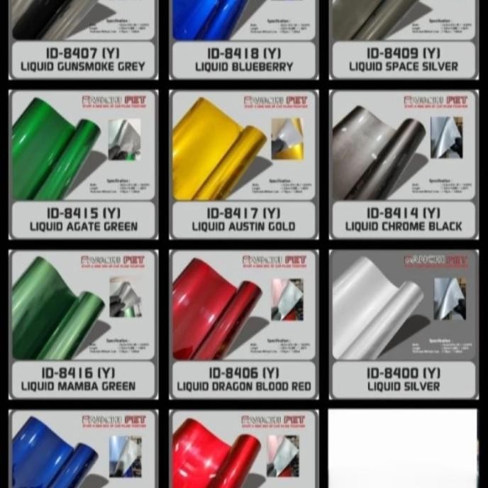 

BIG SALE ROLL STICKER FANCHI Y LIQUID METAL PET SERIES 152CM ROLL !!!!!