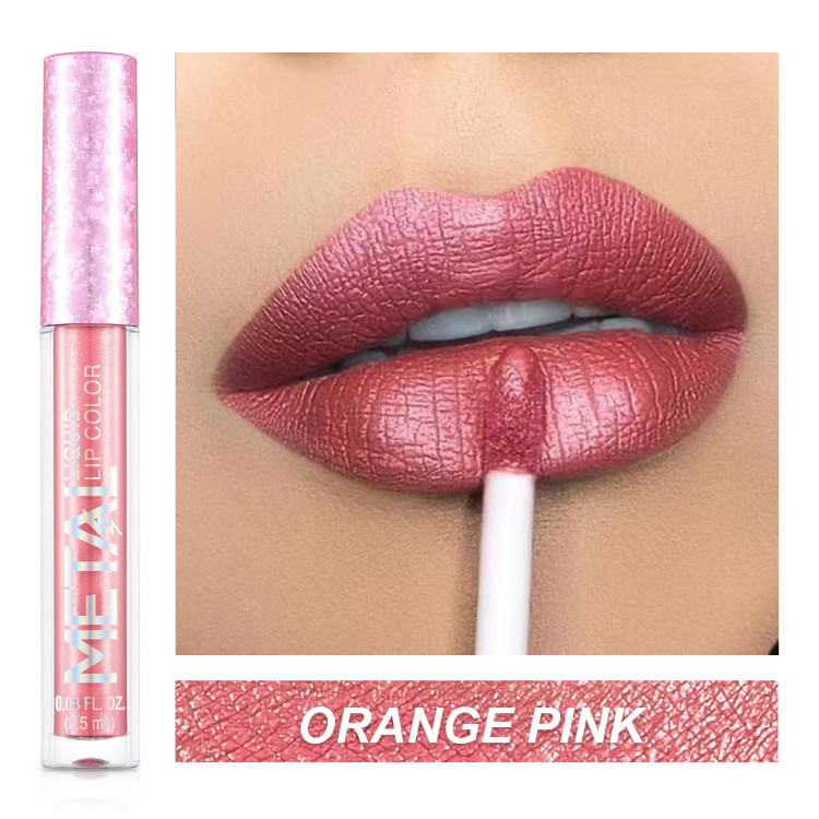 Kualitas Tinggi12Lipstik Cair Berkilau Metalik  Lipstik Makeup Bibir Lip Gloss Tidak Pudar
