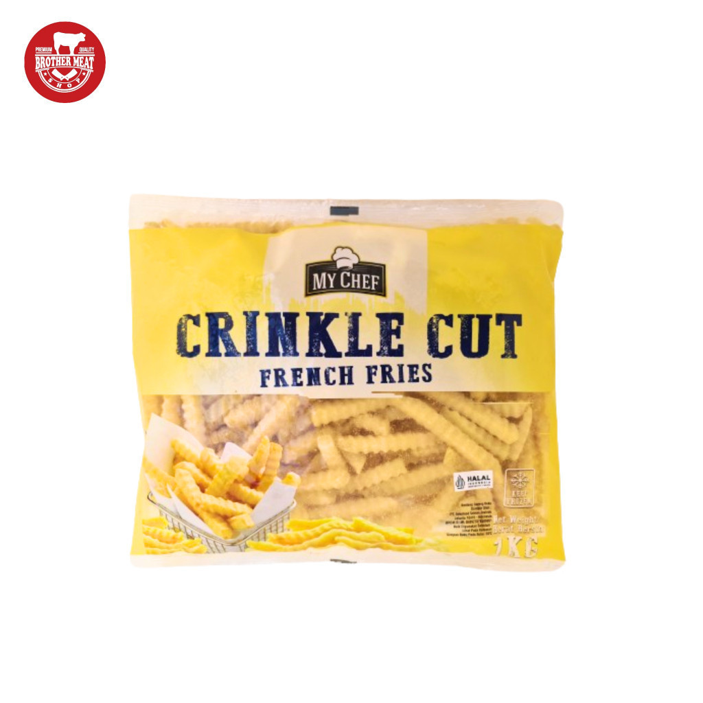 

RB MY CHEF Crinkle Cut French Fries / Kentang Goreng Frozen 1kg, Brothermeatshop
