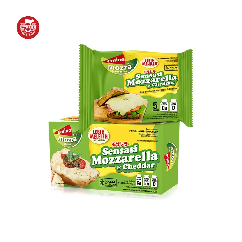 

Emina Cheese Mozza, Keju Mozzarella - Brothermeatshop