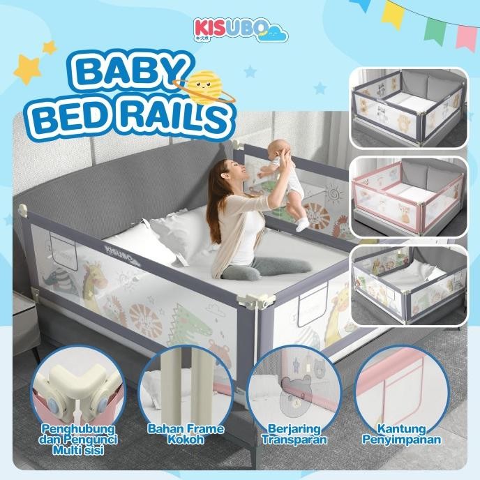 KISUBO Baby Bed Rails Safe Pagar Pengaman Kasur