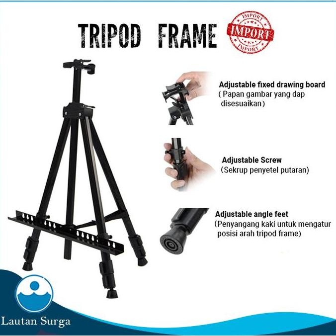 

Tripod Standing Frame Besi Hitam, Stand Bingkai Foto, Lukis Dan White Board Standing Besi 1 Sisi Holder Lukisan Poster