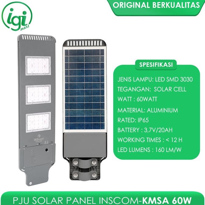 LAMPU JALAN KMSA 60 WATT / LAMPU PJU SOLAR CELL LED 60 W TENAGA SURYA