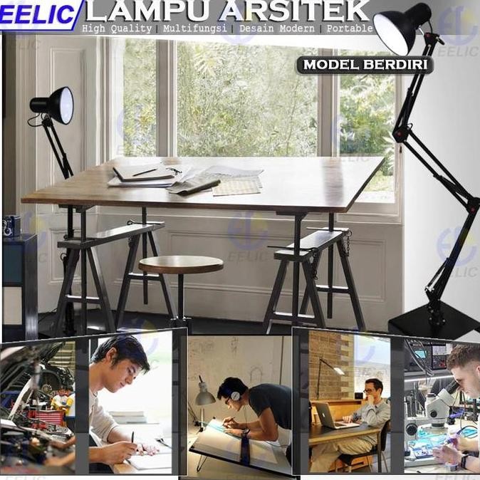 NEW EELIC ELC-J022 LAMPU ARSITEK STANDING LAMP LAMPU BELAJAR ARSITEK MODEL BERDIRI LAMPU ARSITEK TIN