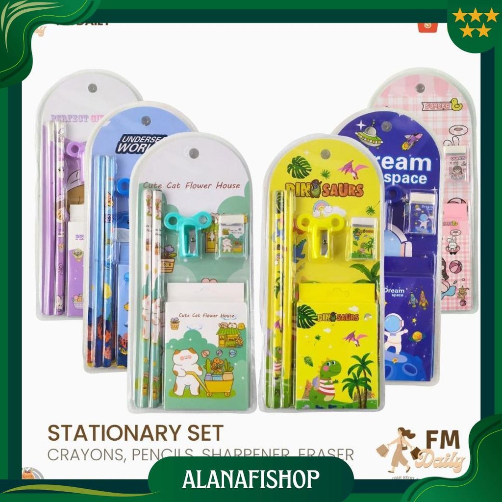 

[Fm] - Paket Stationery Set / Atk Set Kotak Pensil Sanrio Premium Edition Promo Puncak