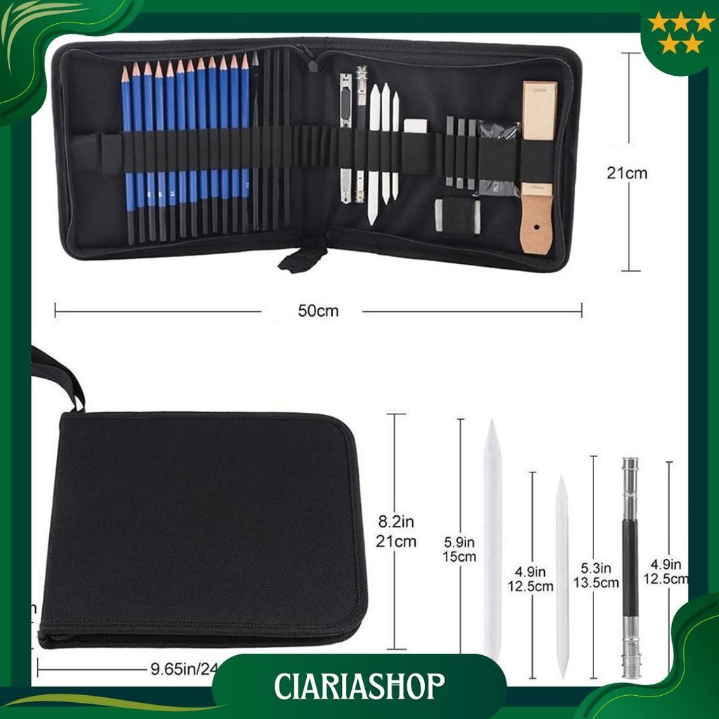 

Charmant Set Penghapus Pensil Sketsa Dan Set Pensil Gambar Sekolah/33 Buah/35 Buah Best Seller