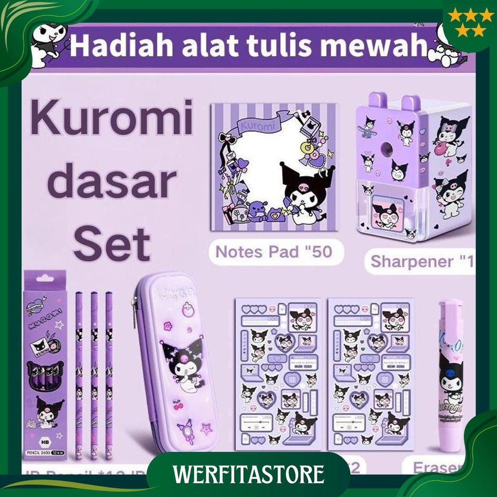 

CodSet Alat Tulis Kuromi / Kotak Hadiah Mewah Alat Tulis Set / Stationery Untuk Hadiah Anak Sekolah Set / Anak Perlengkapan Sekolah Promo 4.4