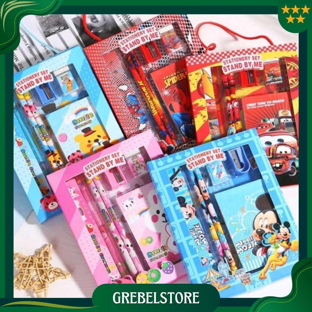 

Alat Tulis Set/ Study Set / Paket Alat Tulis Sekolah Set 6In1 Karakter Lucu / Perlengkapan Alat Tulis Sekolah Promo Puncak