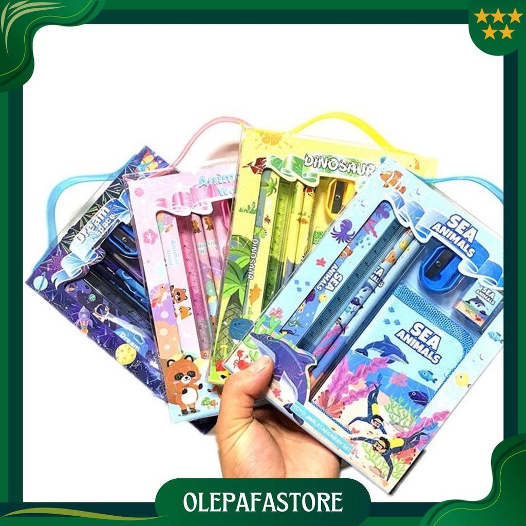 

2011 Stationary Set Kotak Pensil Anak Set Stationery Alat Tulis Kotak Pensil Karakter Promo Puncak