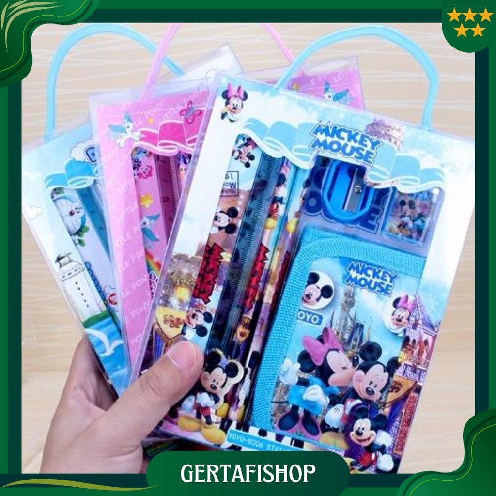 

Cod - S5926 Stationery Set / Alat Tulis Set 6 In 1 Hadiah Souvenir / Paket Alat Tulis + Dompet Anak / Alat Tulis Set Karakter Gratis Ongkir