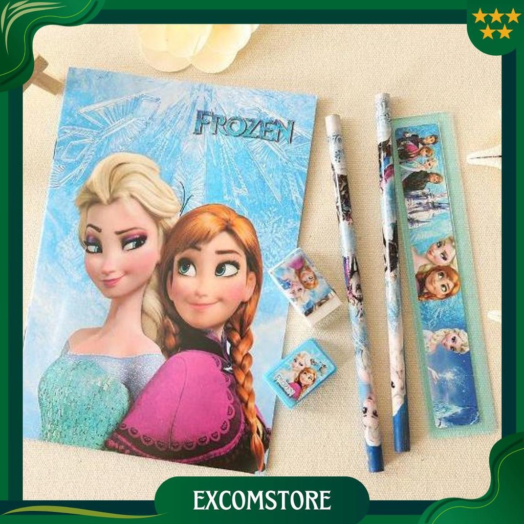 

Mmm Stationery Set 6In1 Free Bag Set Alat Tulis Anak Sekolah Paket Buku Pensil Pena Penghapus Pengaris Ori