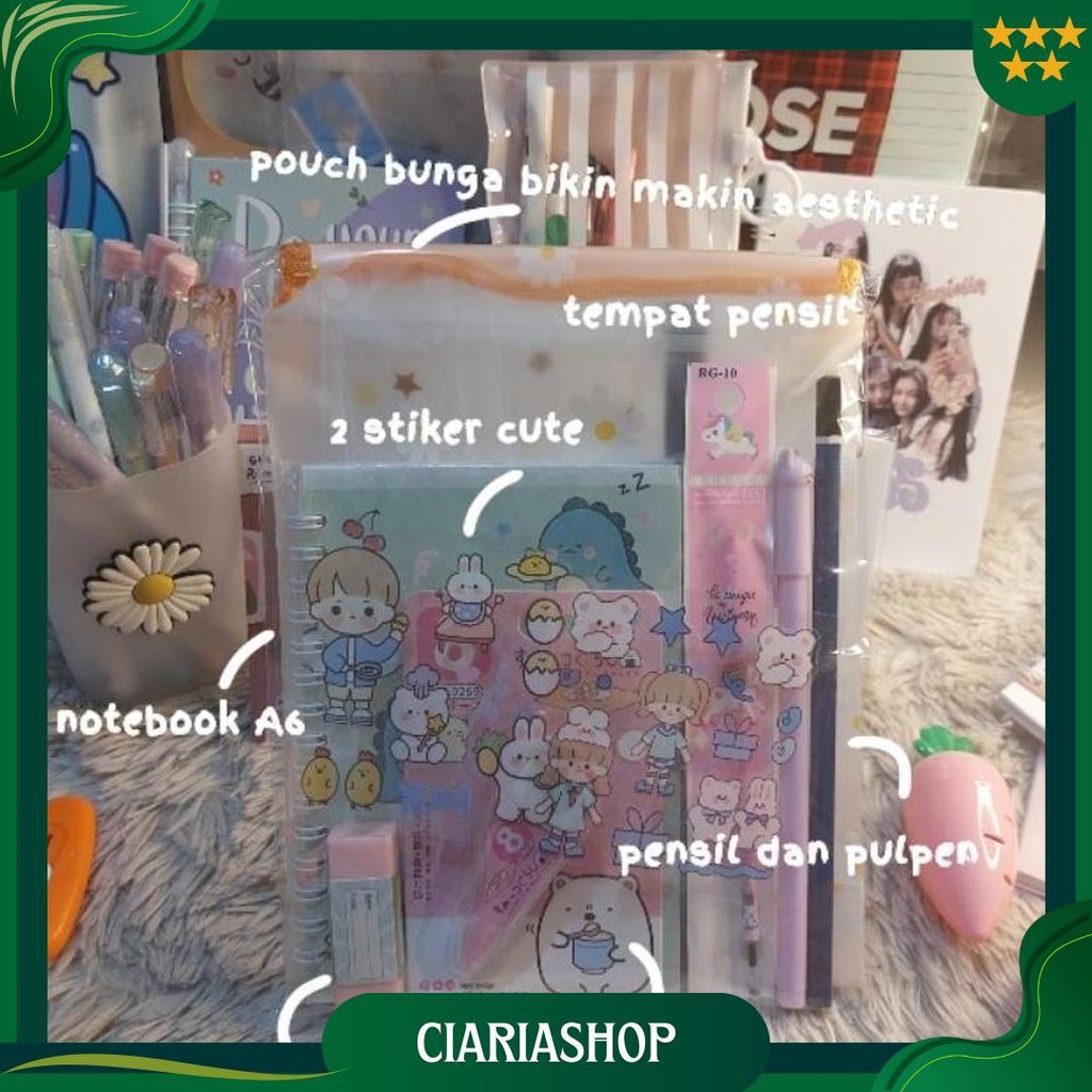 Serbagemes88 - (Cod) Set Alat Tulis 8 In 1 Lengkap Karakter / Stationery Set / Alat Tulis Set / Pake