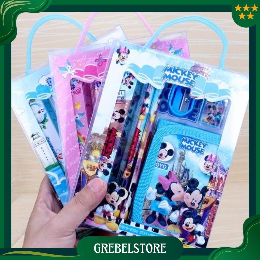 

Osm - S5926 Stationery Set / Alat Tulis Set 6 In 1 Hadiah Souvenir / Paket Alat Tulis + Dompet Anak / Alat Tulis Set Karakter Ori