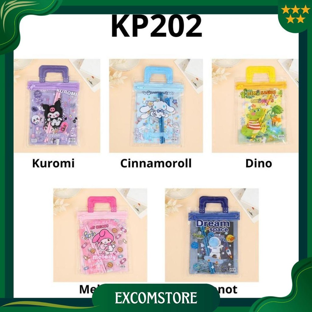 

Mikado - Kp202 Alat Tulis Satu Set 6 In 1 Set Stationary Sekolah Karakter Kartun Kuromi Murah Lucu Pouch Hadiah Anak Sanrio Ori