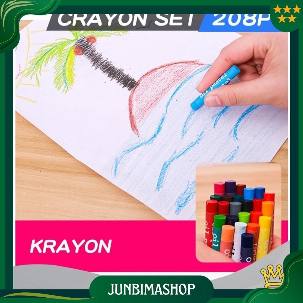 

Brightcrown Pensil Warna Crayon Set Isi 208Pcs & 150Pcs / Crayon Set Warna Cocok Menggambar Mewarnai Promo