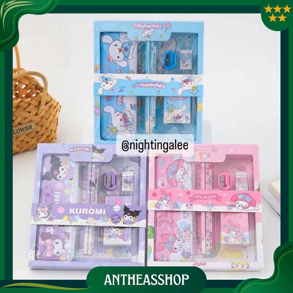 

(Ats) Paket Alat Tulis Sanrio/Stationery Set/Study Set Sanrio KuromiCinnamoroll My Melody Gratis Ongkir