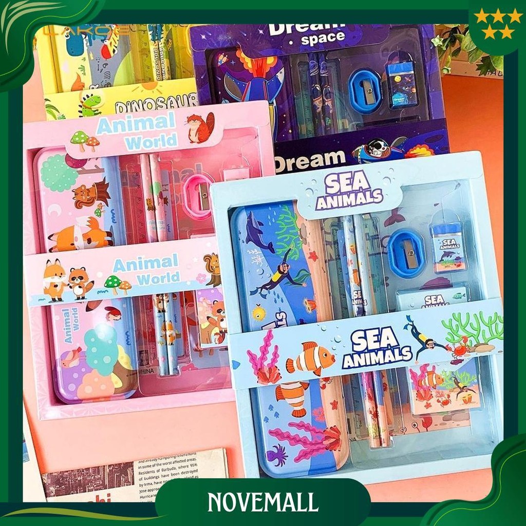 

Lakoeofficialmall Kotak Pensil Anak Set 6 In1 Stationery Kotak Pensil Karakter Alat Tulis Anak Set Cod