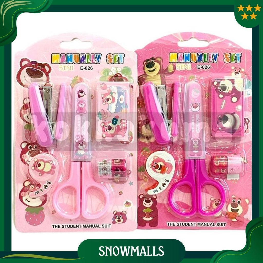 

( Kkm ) Set Atk Alat Tulis Set Anak 5In1 Sanrio Lotso Atk Sekolah Karakter Sanrio Sale