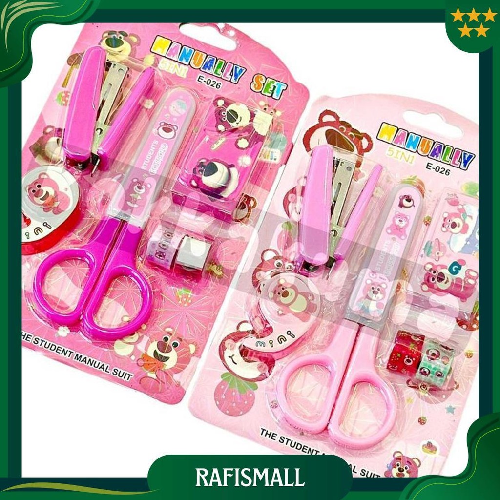

( Kkm ) Set Atk Alat Tulis Set Anak 5In1 Sanrio Lotso Atk Sekolah Karakter Sanrio Ori