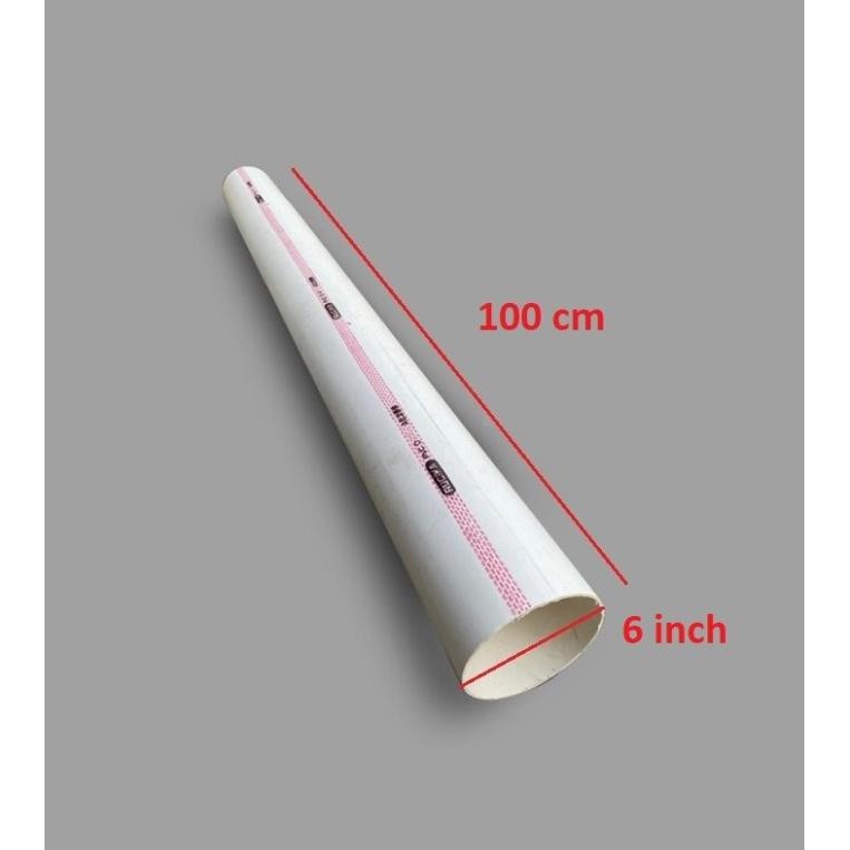 Pipa PVC Rucika Wavin 6" 6 in inci inch potongan per 100cm 100 cm 1m