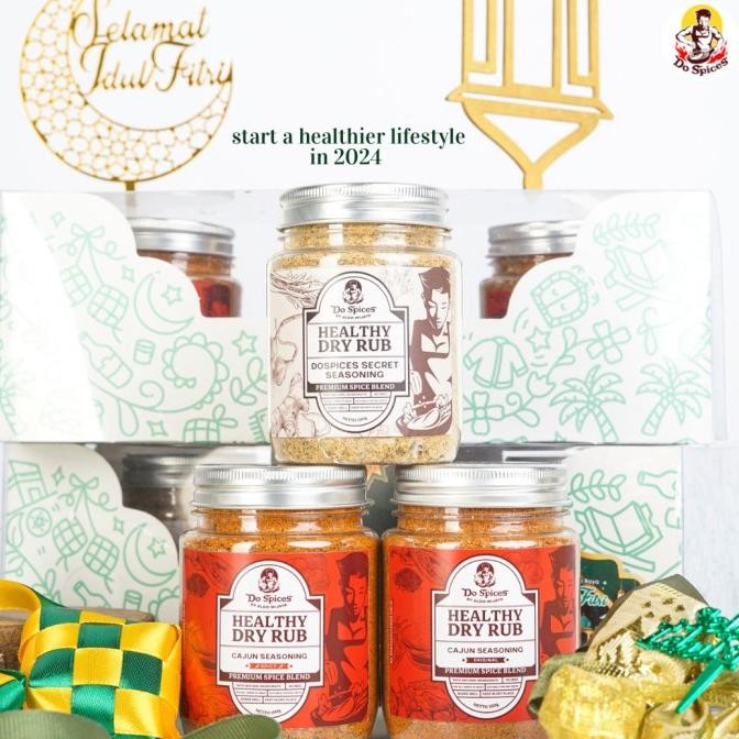 

Christmas Hamper / Gift Box Dospices Bundling 3 Jar Healthy Dry Rub