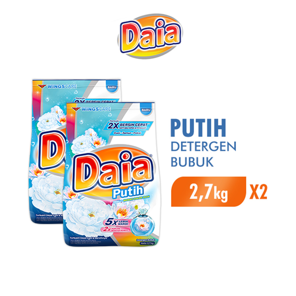 Daia Detergen Bubuk Putih 2,7 kg x2