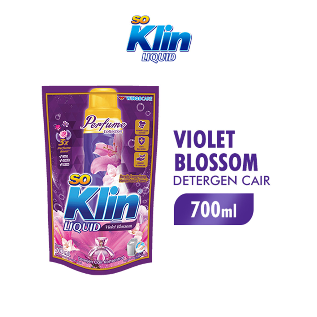 Soklin Deterjen Cair Violet Pouch 700 ml