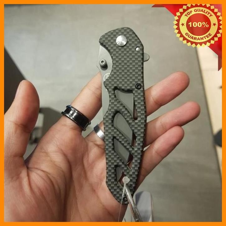 [bra] pisau lipat mendaki eiger bullet carbon knife 3666-717