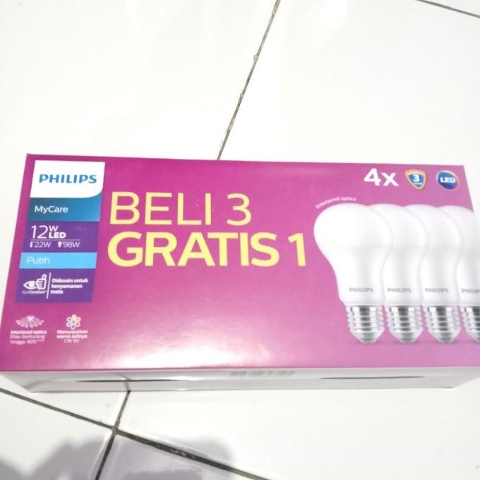 lampu led philips 12watt multipack