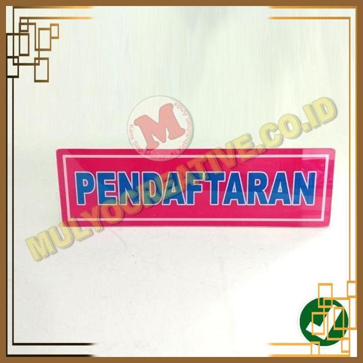 

[MCV] PAPAN NAMA AKRILIK - PAPAN NAMA MEJA PENDAFTARAN BERKAKI