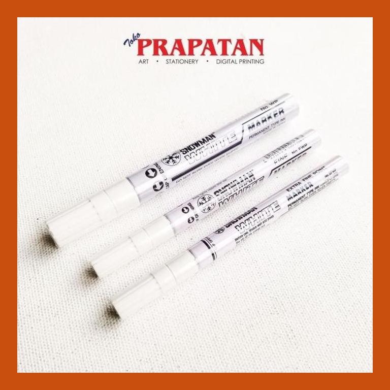 

[ PERALATAN LUKIS / GAMBAR ] SNOWMAN WHITE MARKER / SPIDOL PUTIH SNOWMAN COD