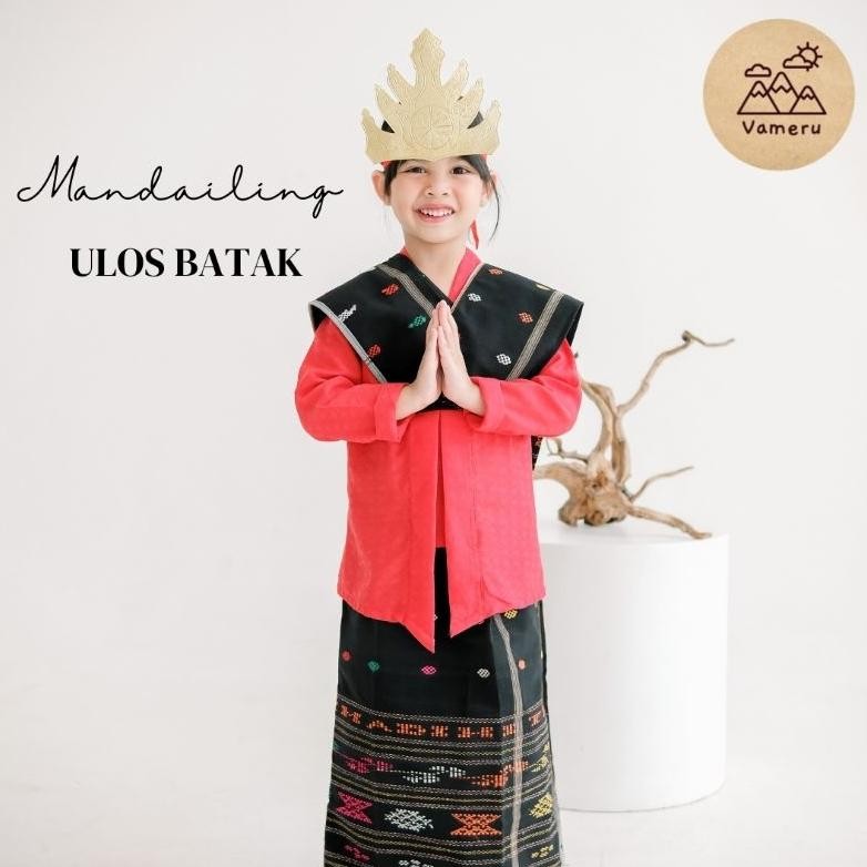 GHJ Baju Adat Anak Batak Mandailing Ulos Vameru TERLARIS