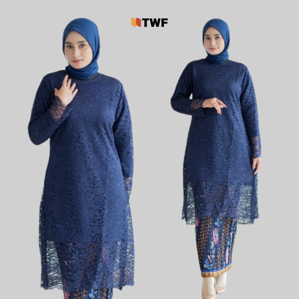 PLH Kebaya Tunik Brokat Modern Elegan - Atasan & Setelan Tunik Wanita untuk Acara Resmi & Kondangan 