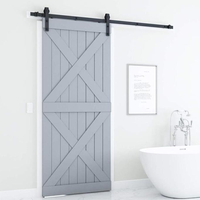 Terlaris Custom Rel Pintu Sleding/Barn Door/Sliding/Geser Industrial Ready Stok