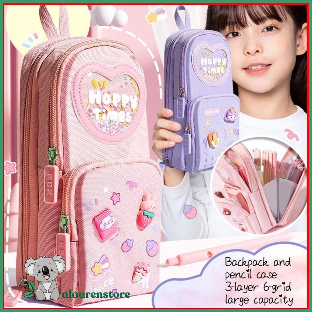 

Kotak Pensil Anak Sekolah 6 Ruang / Kapasitas Besar Pencil Case / 3D Anak Perempuan Lucu Besar Diskon