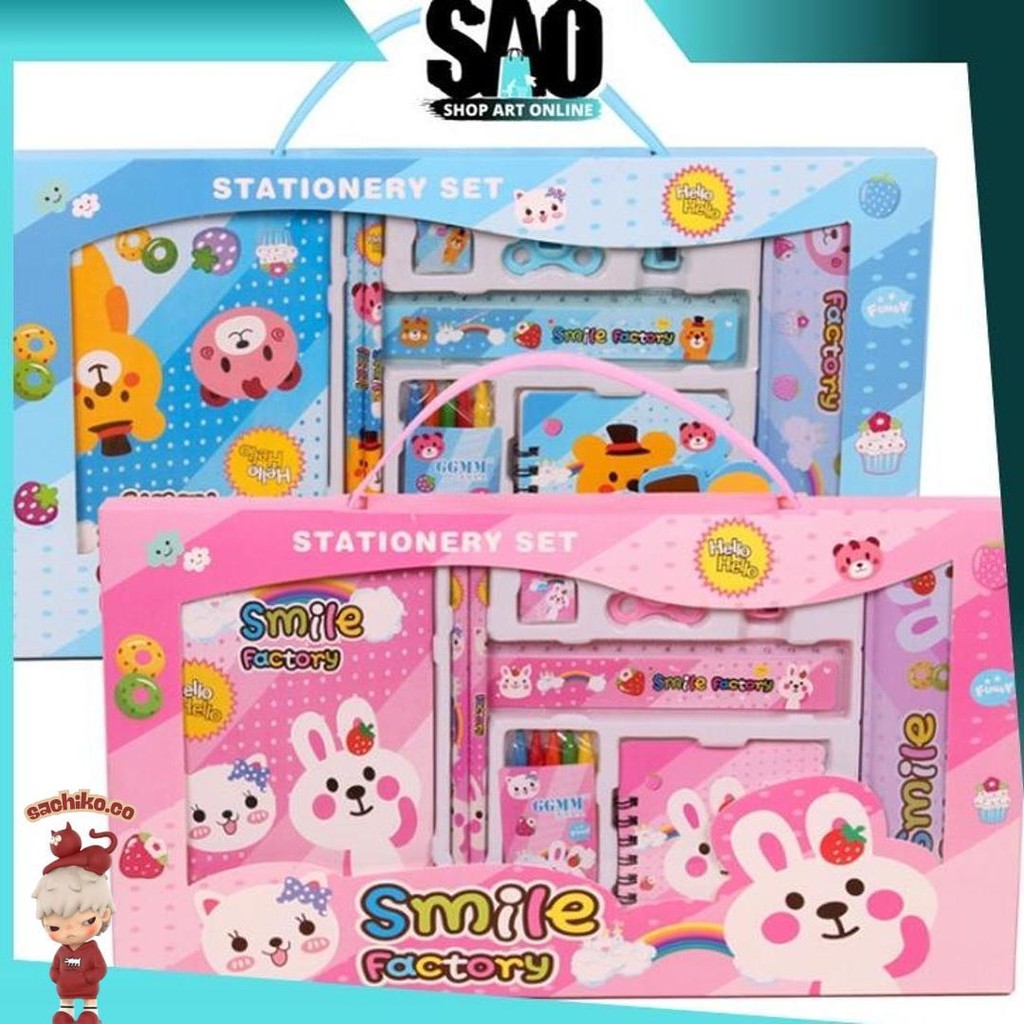 

Sao - S5982 Set Alat Tulis 8 In 1 / Set Alat Tulis Anak Motif Kartun / Set Alat Tulis 8 In 1 Lucu / Stationery Set 8 In 1 Lucu Promo