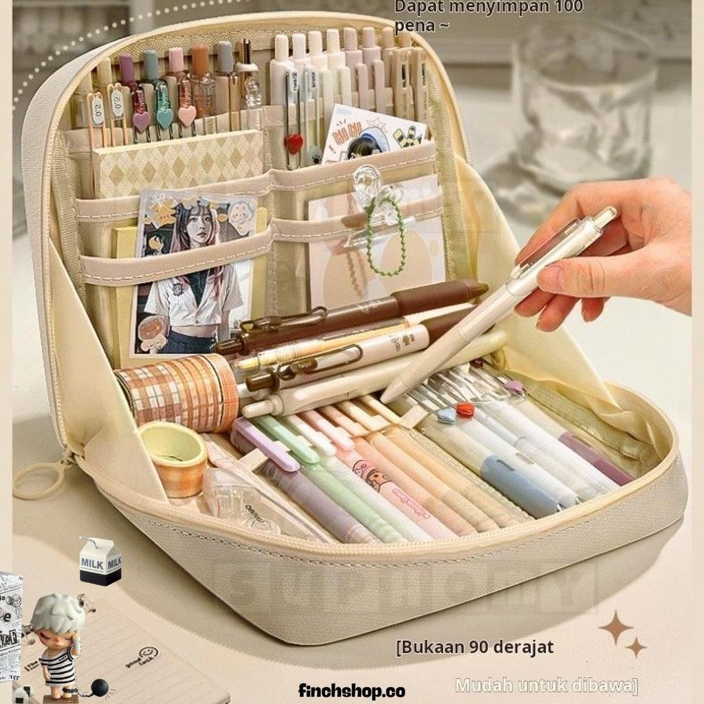 

Pencil Case Tas Penatempat Pencil Tas Pensil Kotak Pencil Tempat Alat Tulis 90 Kapasitas Besar Pembukaan Besar Kilat