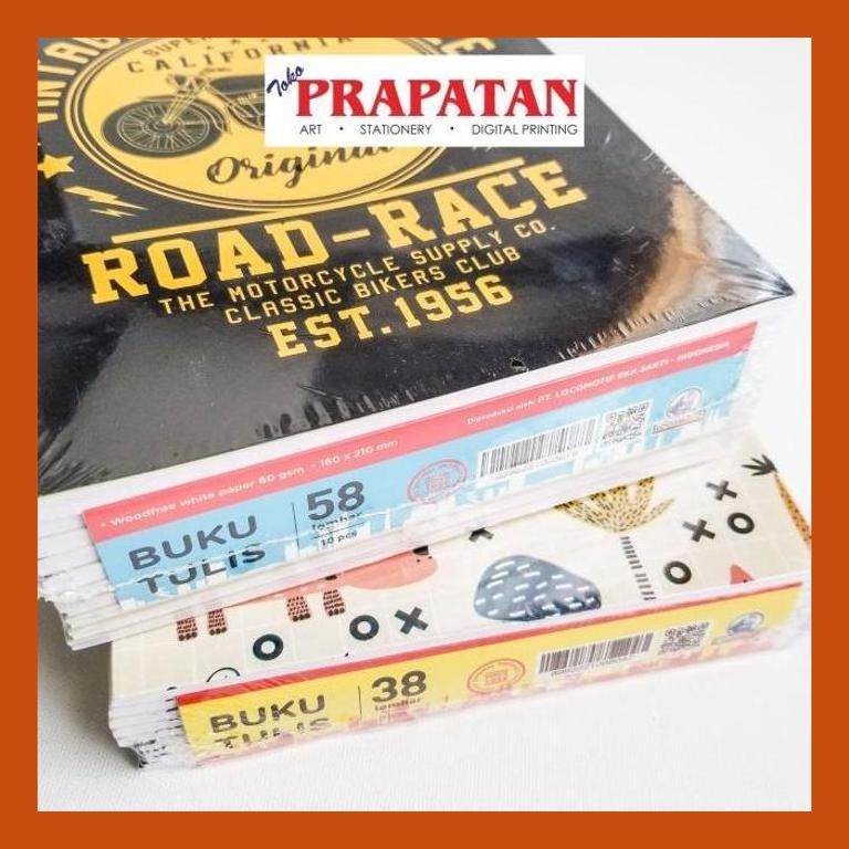 

[ PERALATAN LUKIS / GAMBAR ] BUKU TULIS LOCOMOTIF 58 LEMBAR (ISI : 10 BUKU) / NOTEBOOK GOOD QUALITY