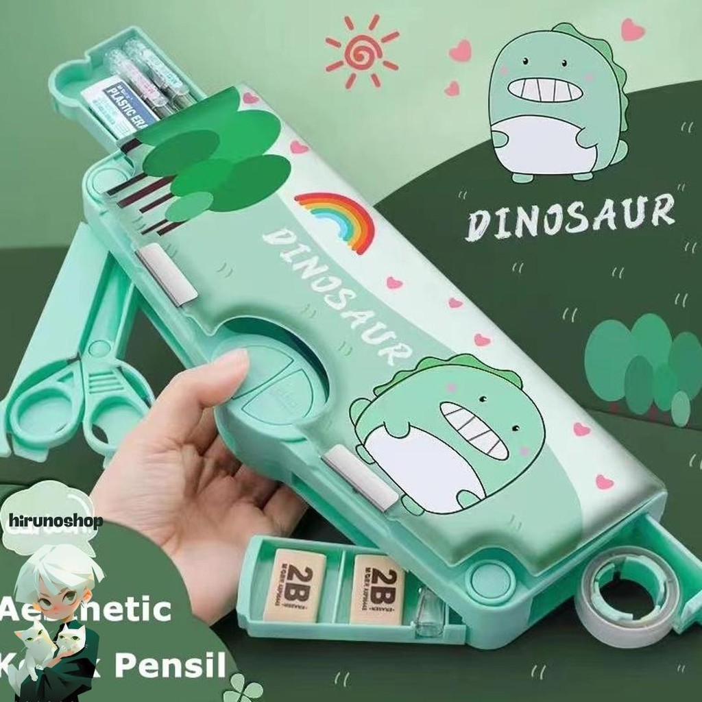 

(Cod) Kotak Pensil Multifungsi Lengkap Peruncing Gunting Isolasi Penghapus Penggaris Kotak Pensil Multifungsi Motif Unicorn / Dinosaurus / Astronot Untuk Anak Lengkap Peruncing Gunting Isolasi Penghapus Kilat