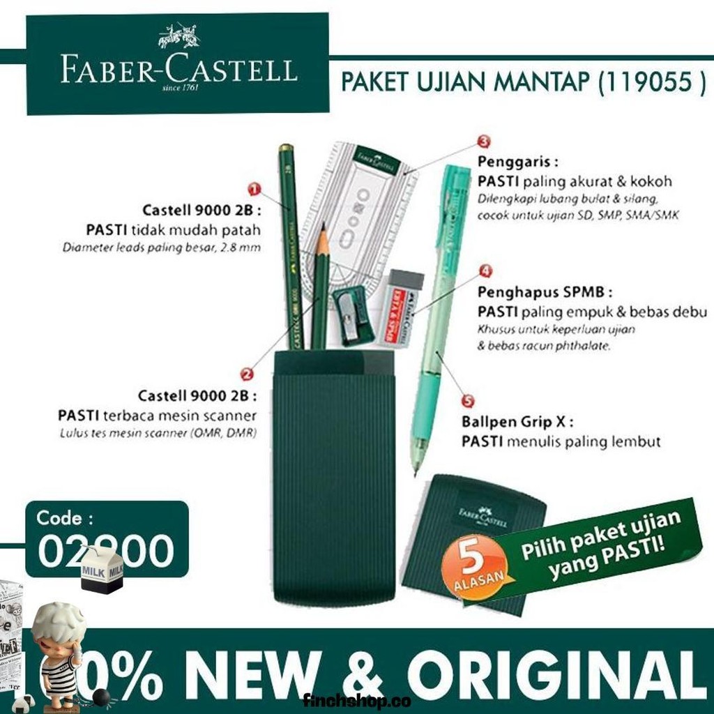 

Paket Ujian Mantap Faber Castell (Ada Correction Pen) Sale