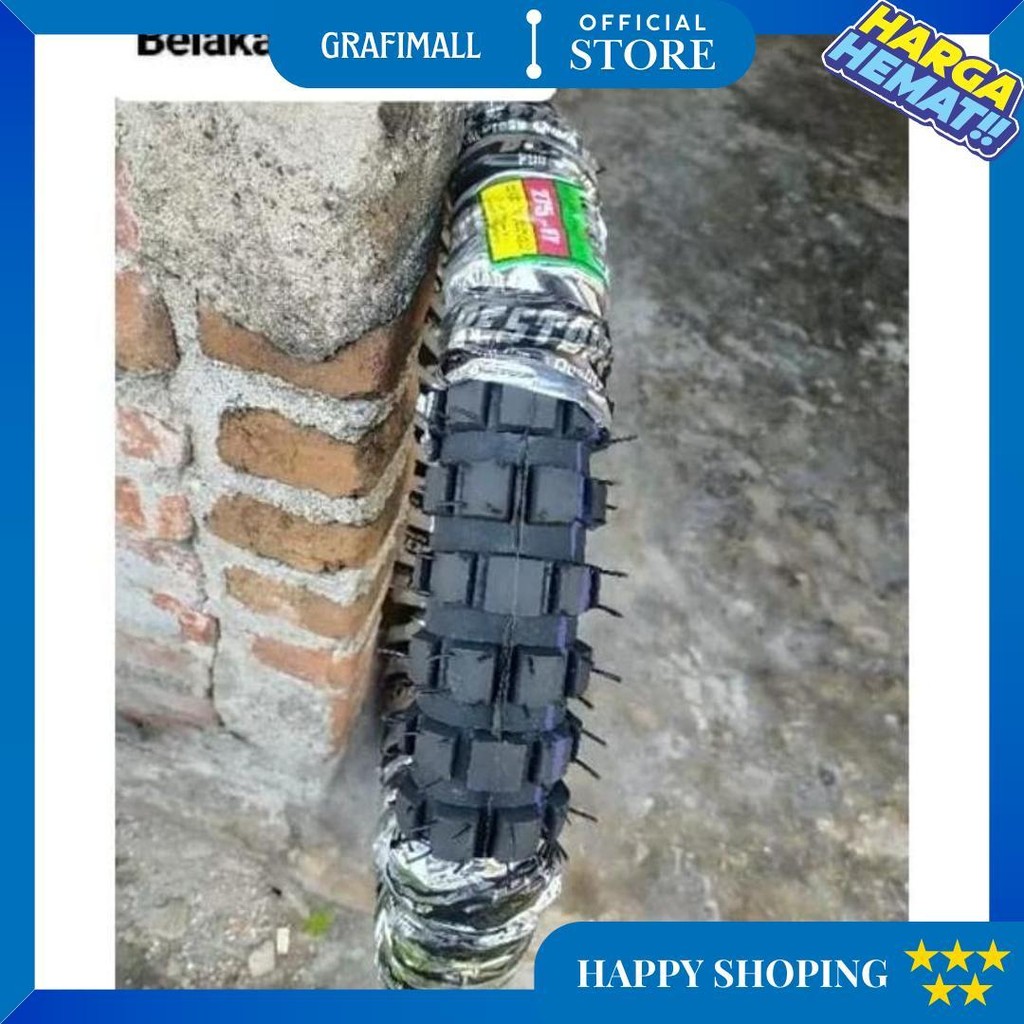 Ban Motor Model Tahu Cross Set Depan Belakang 2.50 Ring 17 Dan 2.75 Ring 17 Sale