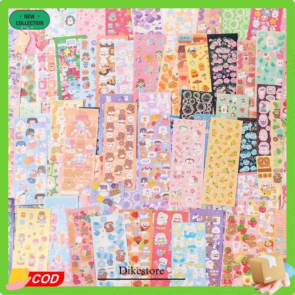 

! Sticker Isi 10-100 Stiker Diy Ukuran Lebih Besar Sticker Korea Glossy Pack Dekor Photocard Bisa Cod