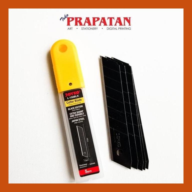 

[ PERALATAN LUKIS / GAMBAR ] JOYKO CUTTER BLADE REFILL BLACK EDITION L-150BLK PACKING AMAN