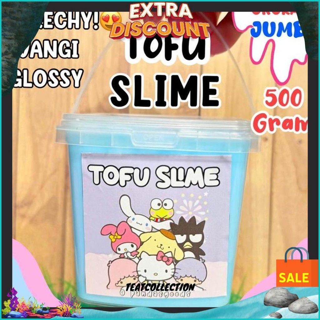 Tofu Slime Jumbo 500 Gram Termurah Banget