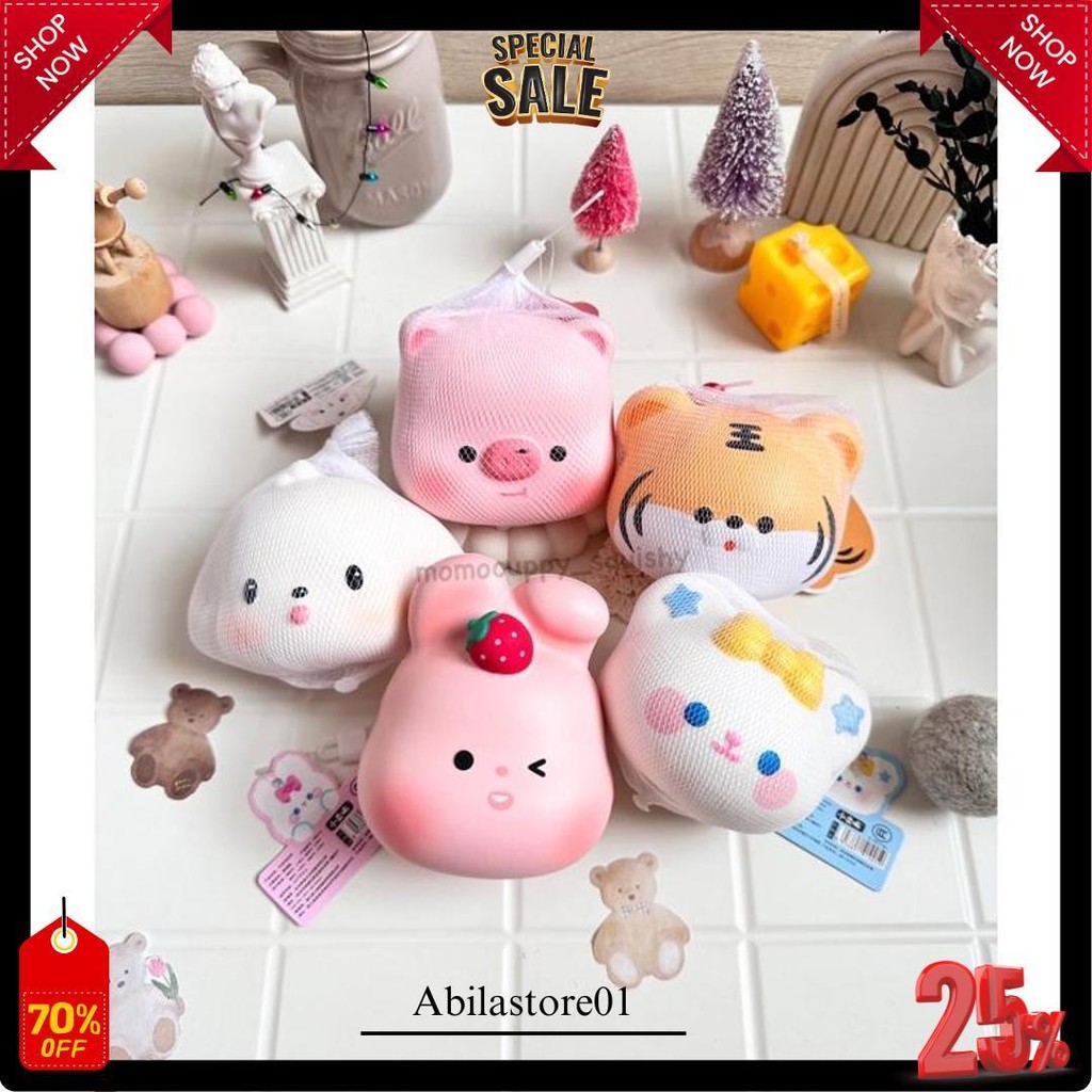[Ready Stock] Assorted Jumbo Baby Kawaii Animal Head Squishy Super Soft & Slow Termurah Banget