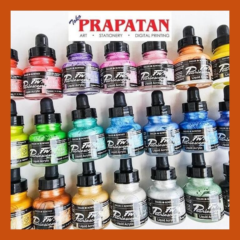 

[ PERALATAN LUKIS / GAMBAR ] DALER ROWNEY FW PEARLESCENT LIQUID ACRYLIC INK 29.5ML GOOD QUALITY